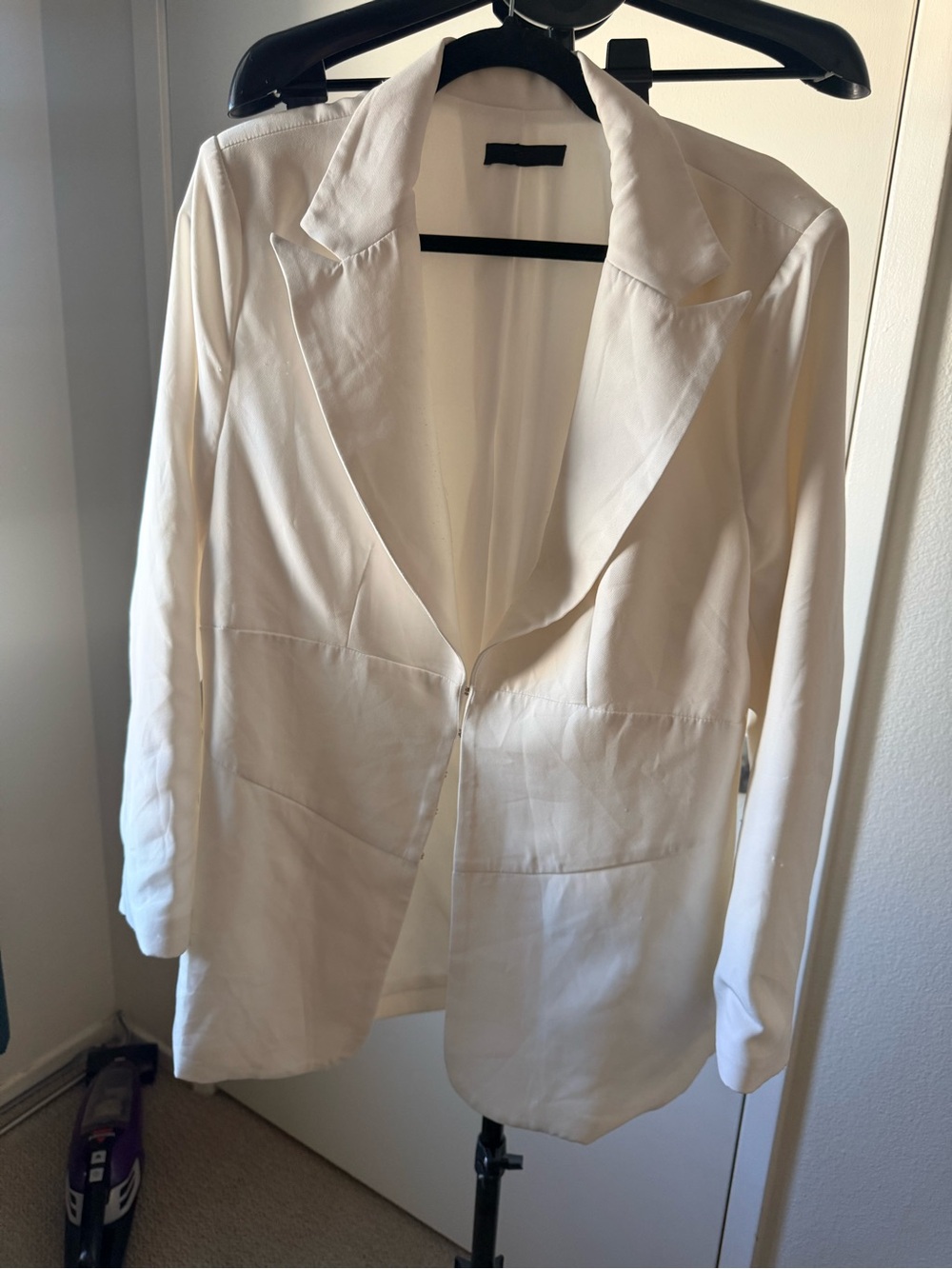 Express Cream Notch Lapel Blazer Jacket